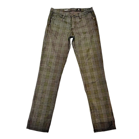 Ag Adriano Goldschmied Houndstooth Pima Cigarette Ankle Pant Blk/Gr Size 28 #937 - Picture 5 of 8